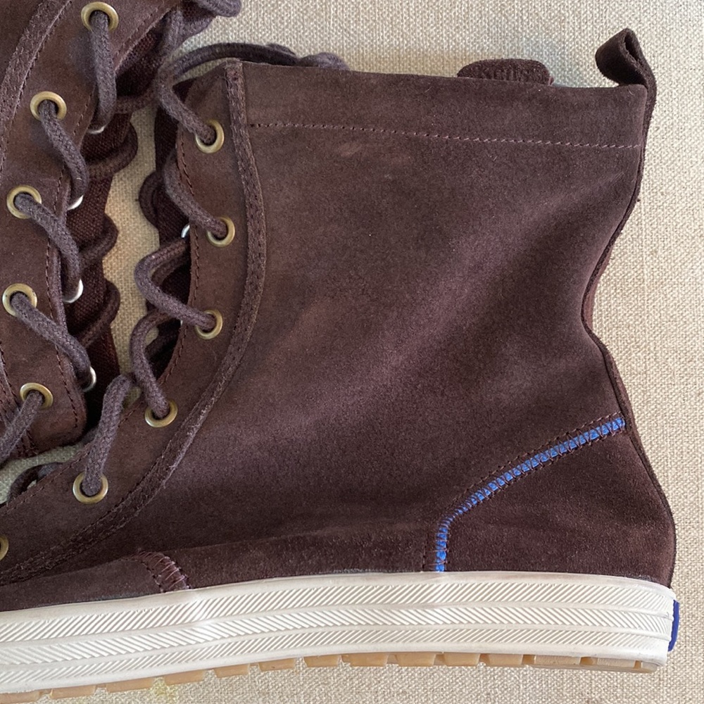 Keds Women’s Suede High Top Lace Up Sneakers Brown Size 10 - Picture 2 of 14